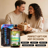Zodion primer plano de etiqueta mostrando información del producto