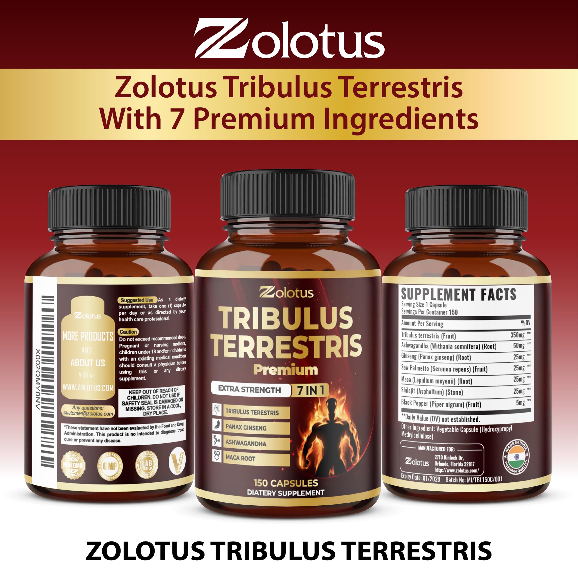 Zolotus detalle de ingredientes como shilajit para potenciar biodisponibilidad
