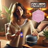 Zongle Therapeutics gotas en difusor aromatizando sala para ambiente fresco