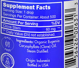 Zongle Therapeutics gota de aceite de clavo sobre cuchara demostrando textura concentrada