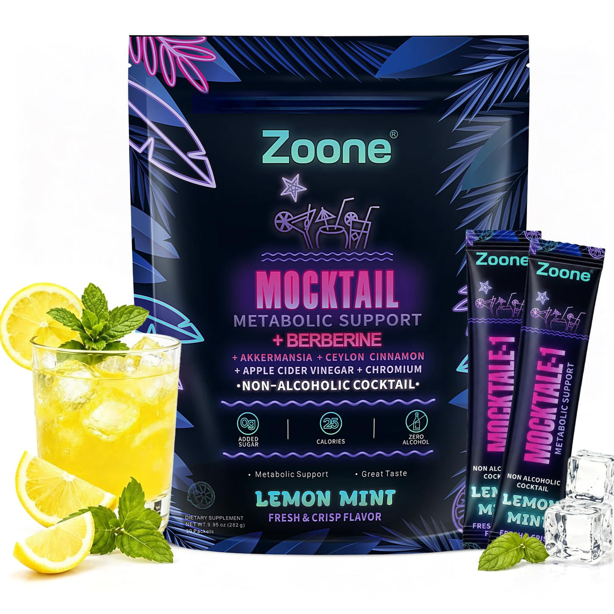 Zoone frente del envase mostrando 30 sobres y atractivo diseño