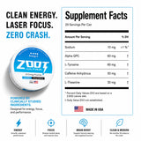 Zoot Ultra lata abierta con sobres visibles, ventaja de mayor contenido