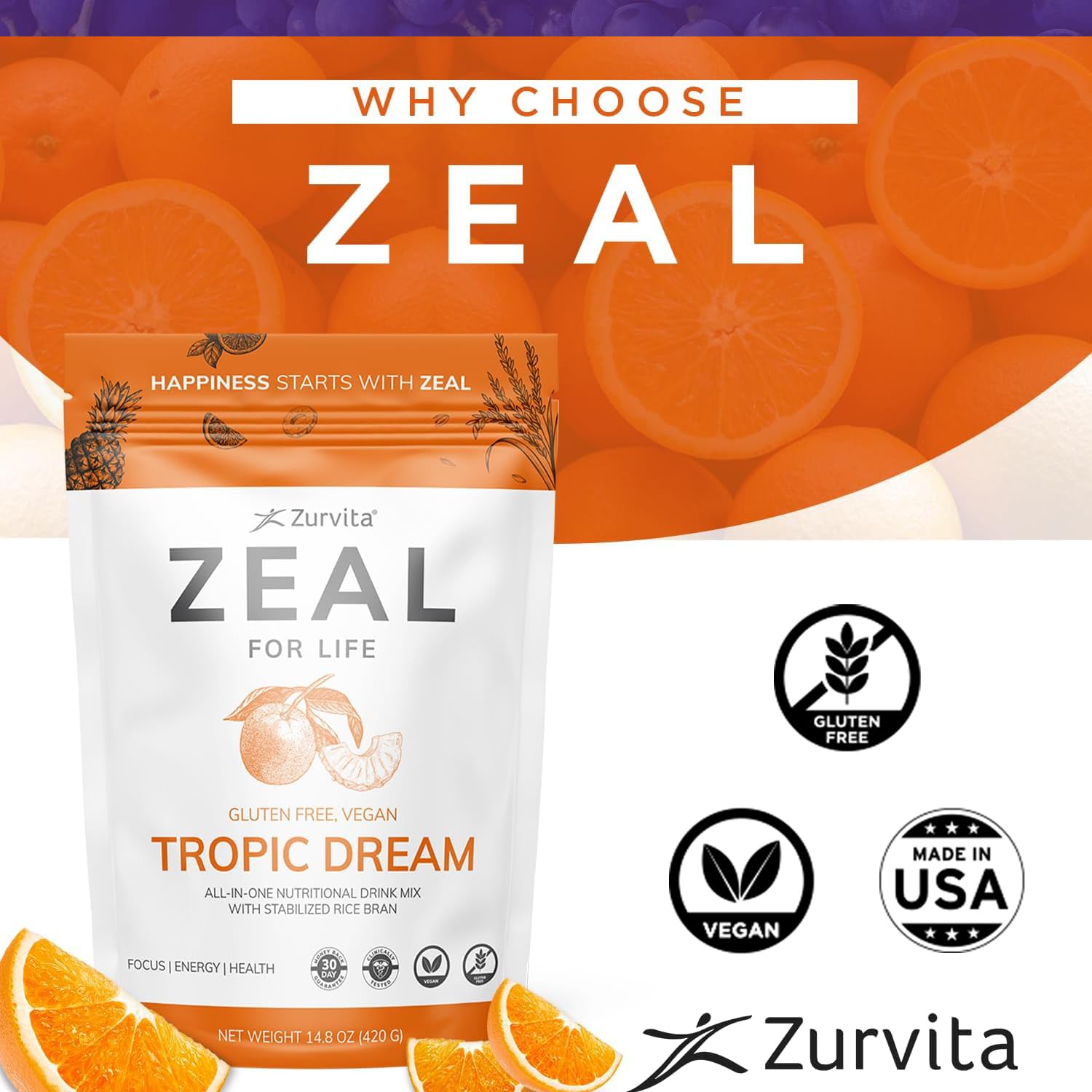 Zurvita lata junto a una mano para comparar tamaño y porción