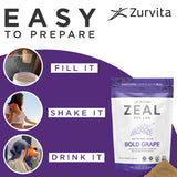 Zurvita Zeal empaque comparativo nuevo y antiguo durante transición de marca