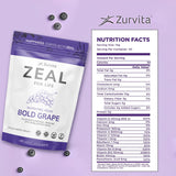 Zurvita Zeal textura en polvo mostrando gránulos finos y fácil disolución