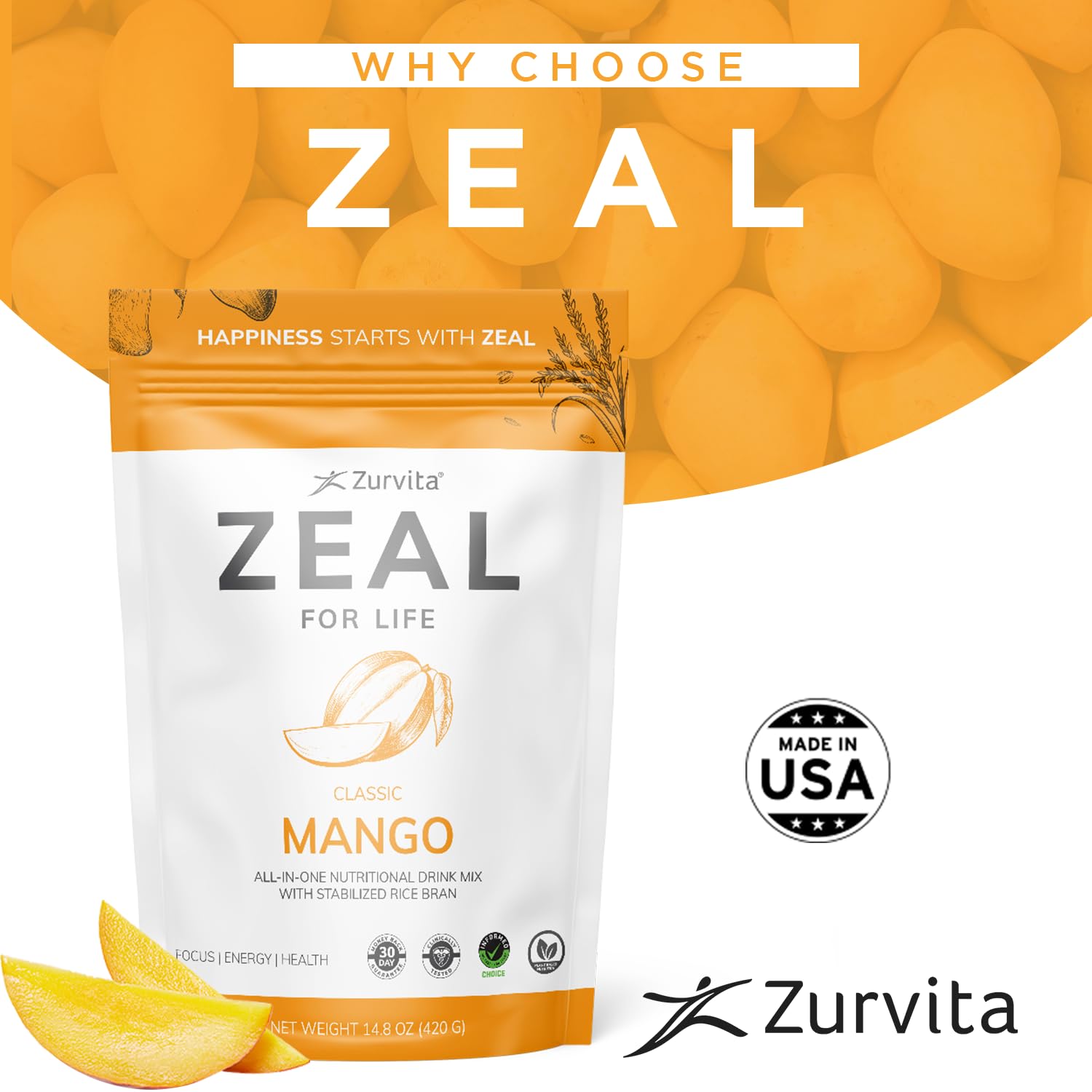 Zurvita bebida Zeal en mesa de desayuno promoviendo conveniencia