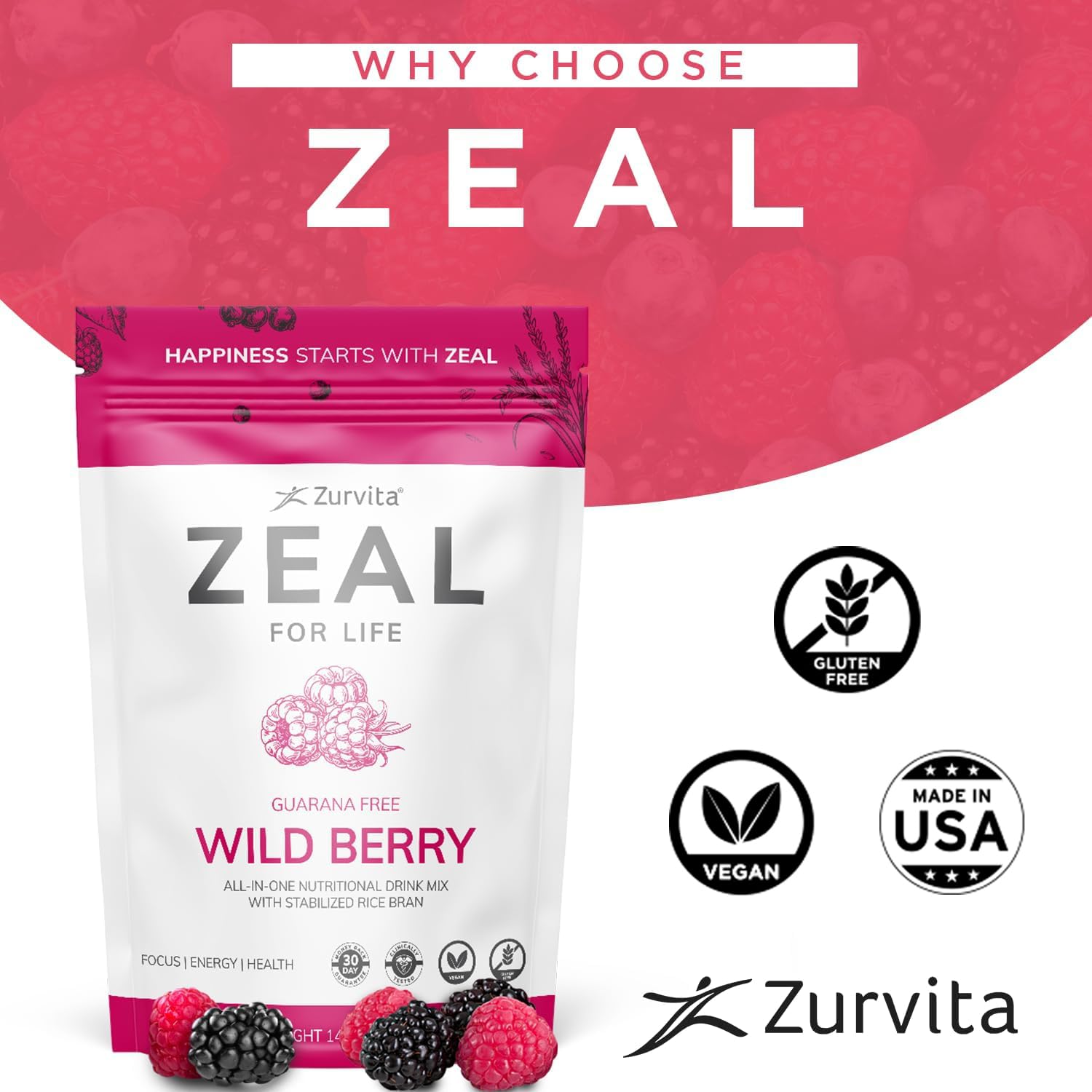 Etiqueta nutricional de Zurvita Zeal en detalle, Zurvita transparencia en ingredientes