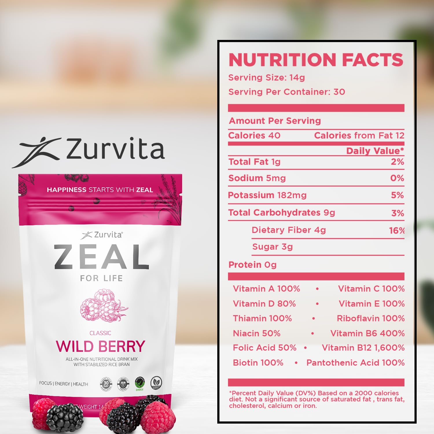 Zurvita polvo en primer plano que destaca textura y fácil disolución