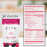 Zurvita polvo en primer plano que destaca textura y fácil disolución