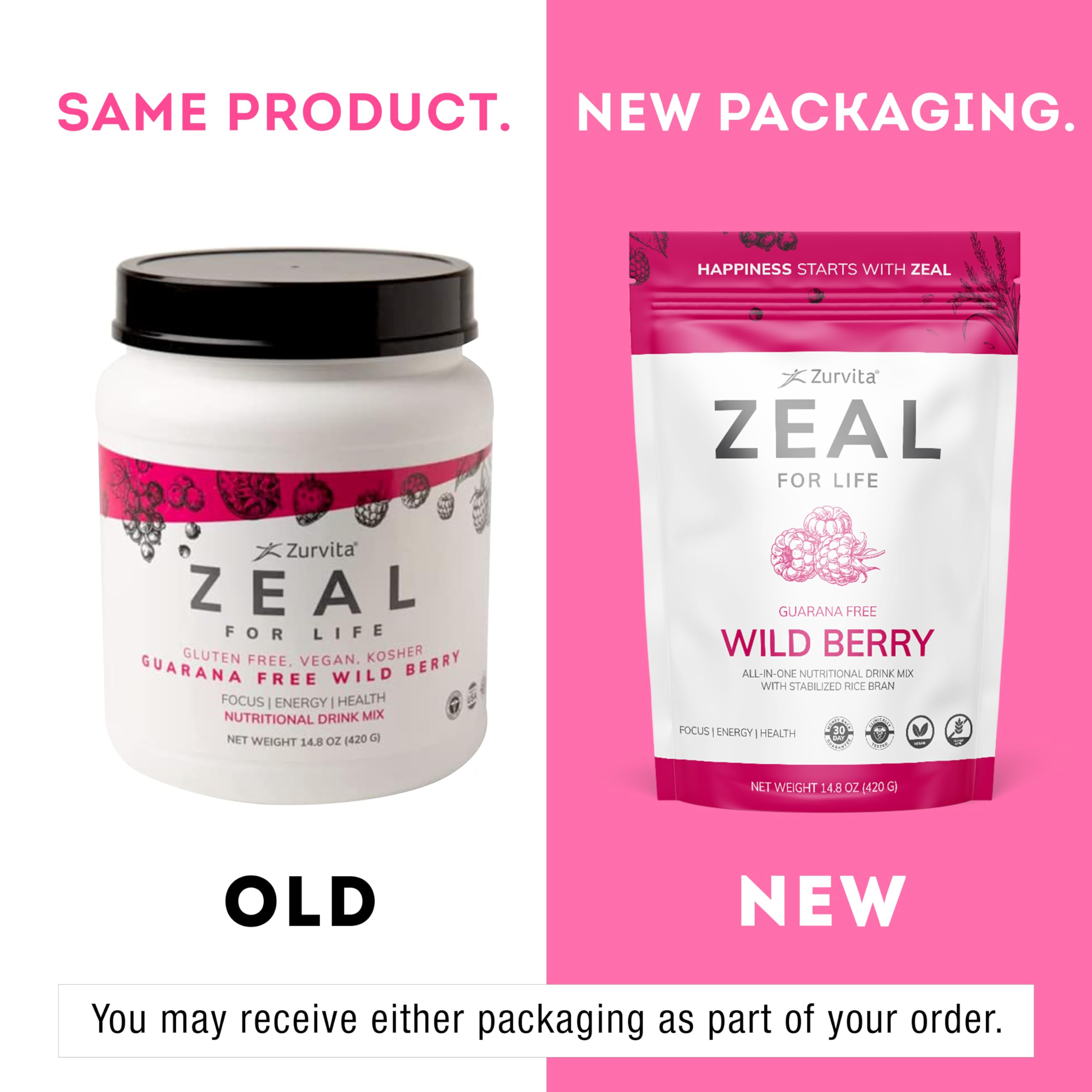 Vaso preparado de Zurvita Zeal con bebida roja, Zurvita brinda energía estable