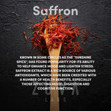 ZuvaLabs Ultra6 Saffron etiqueta nutricional visible y beneficios claros