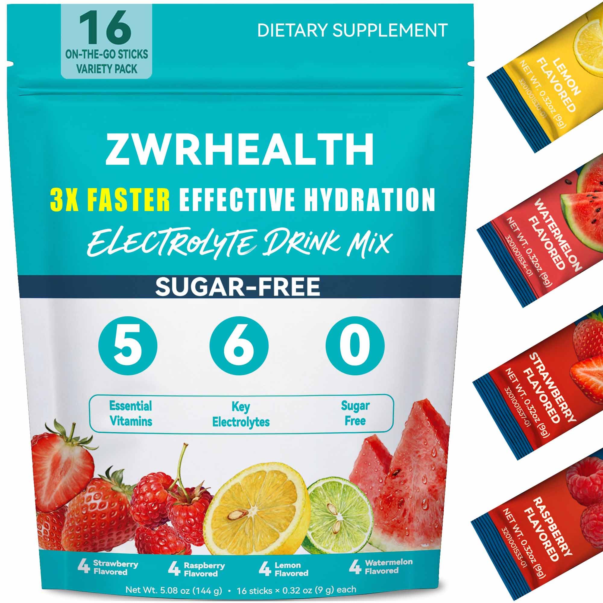 Zwrhealth frente del empaque mostrando variedad y conveniencia