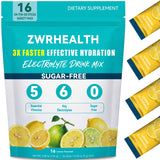 Zwrhealth frente del empaque mostrando los 16 sobres y beneficios principales