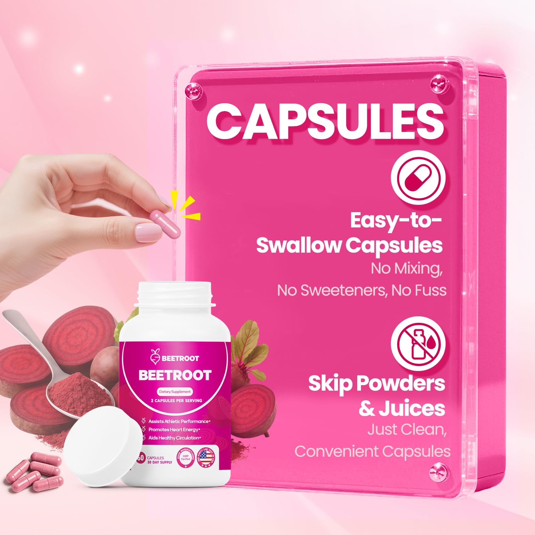 ZyliaVitaX 60 cápsulas junto a una regla para escala visual