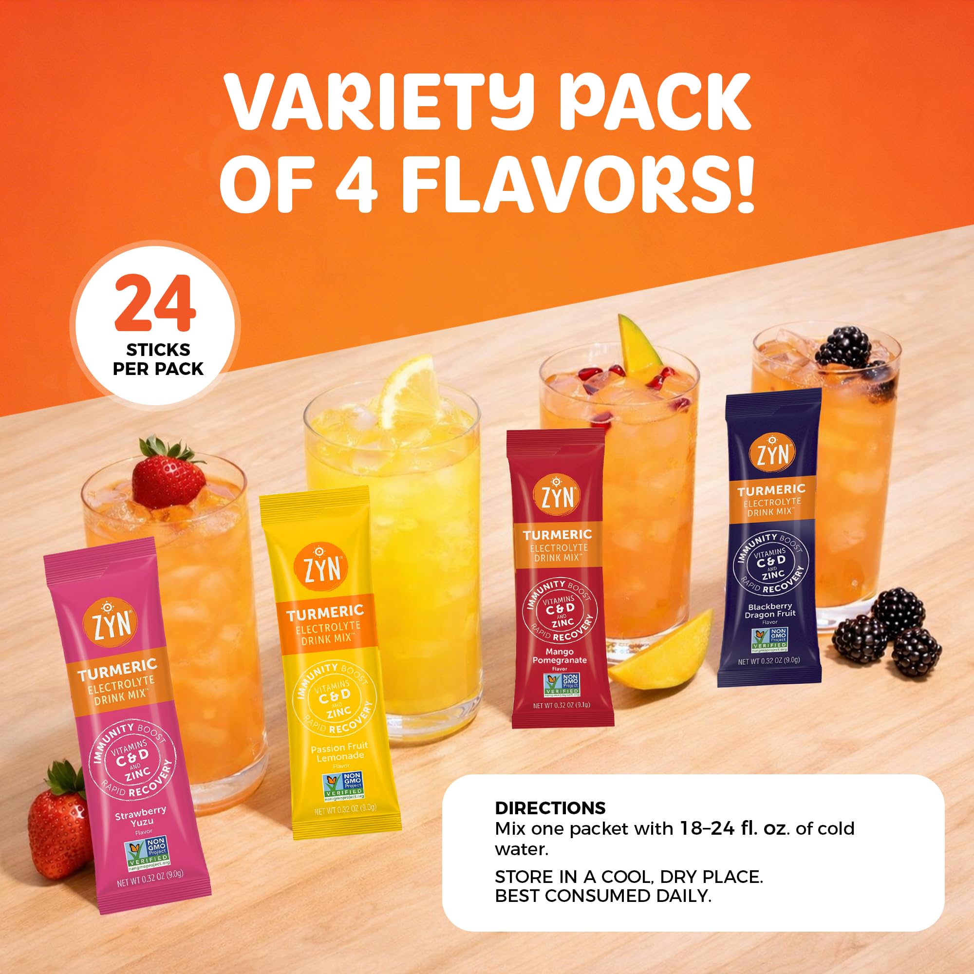 ZYN etiqueta nutricional mostrando vitaminas C, D y zinc