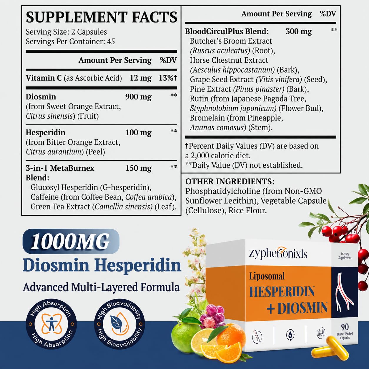 Zypherionixls etiqueta nutricional legible con lista de ingredientes