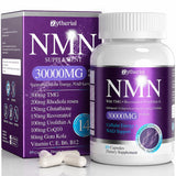 Zytherial frasco frontal NMN 1000mg mostrando etiqueta clara y beneficio energético