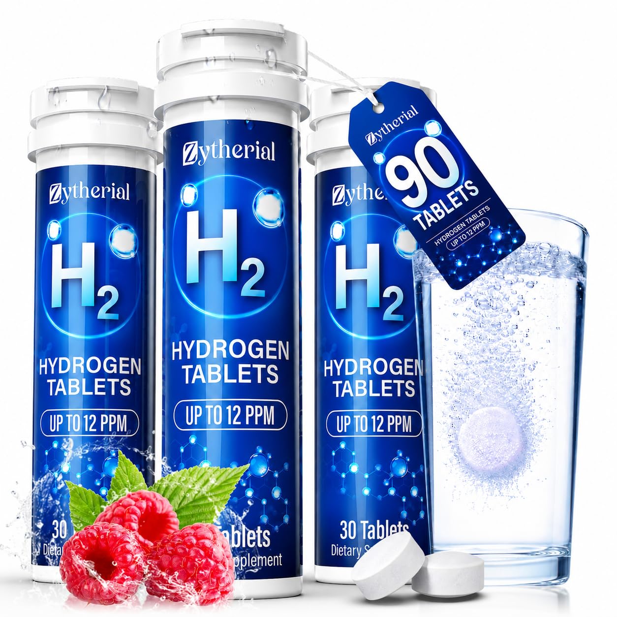 Zytherial frente del envase mostrando 90 tabletas y beneficio de conveniencia