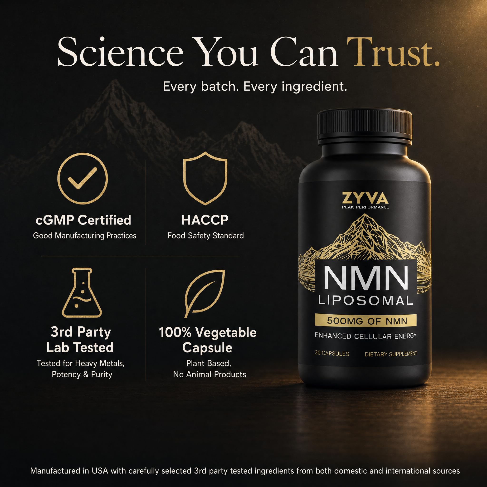 ZYVA Scientific mano sosteniendo una cápsula para tamaño y conveniencia