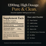 ZYVA etiqueta de ingredientes destacando dosificación de 1200 mg por toma