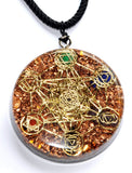 ZZYBIA vista frontal del colgante Metatron con presencia decorativa