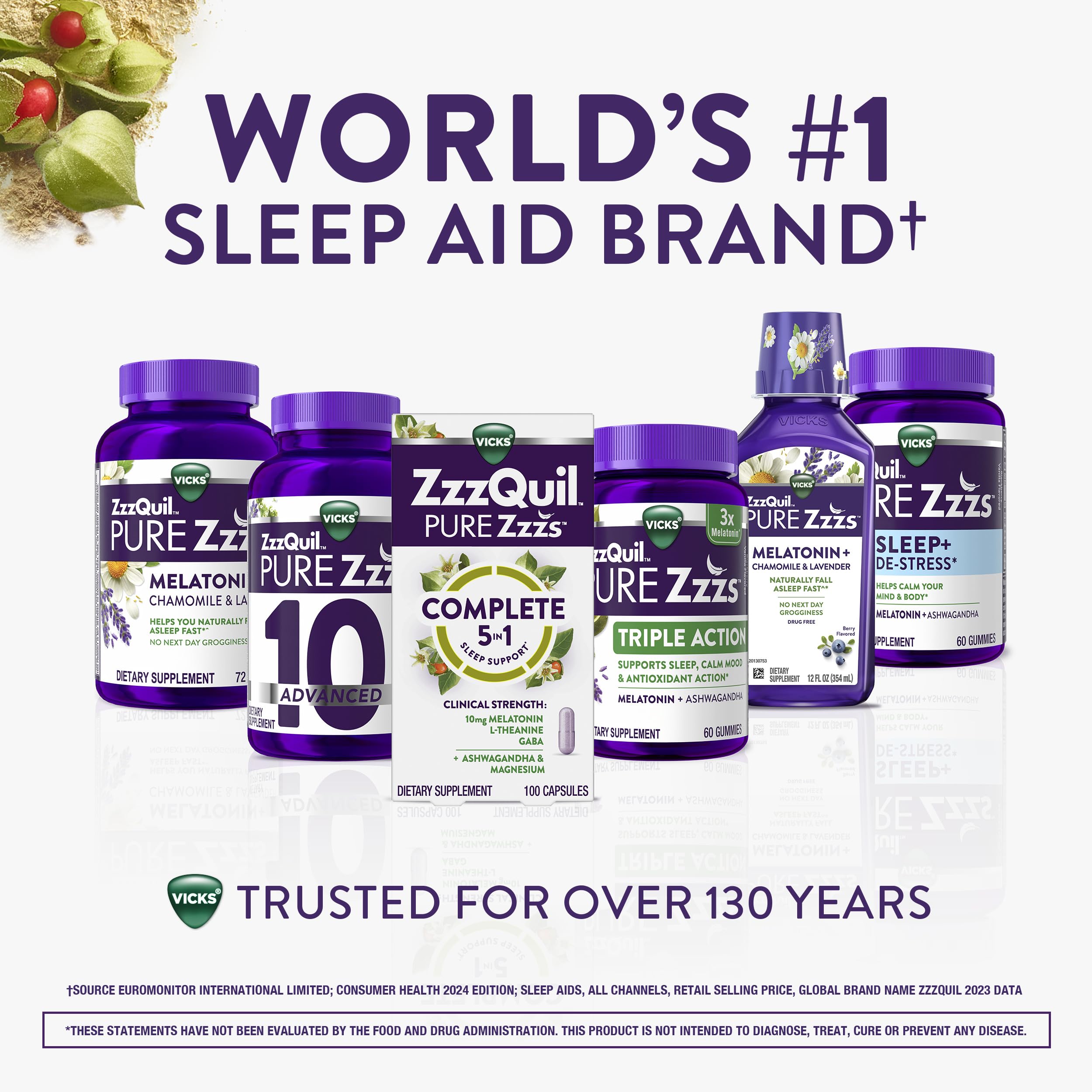 ZzzQuil frasco junto a una regla para comparar tamaño y cantidad