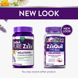 ZzzQuil gomitas apiladas resaltando sabor agradable y textura
