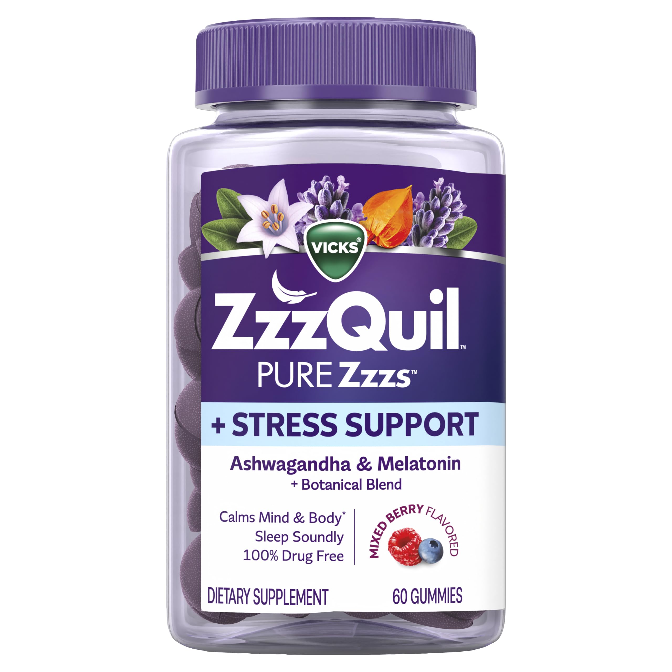 ZzzQuil etiqueta nutricional enfoque en información de dosis y aditivos