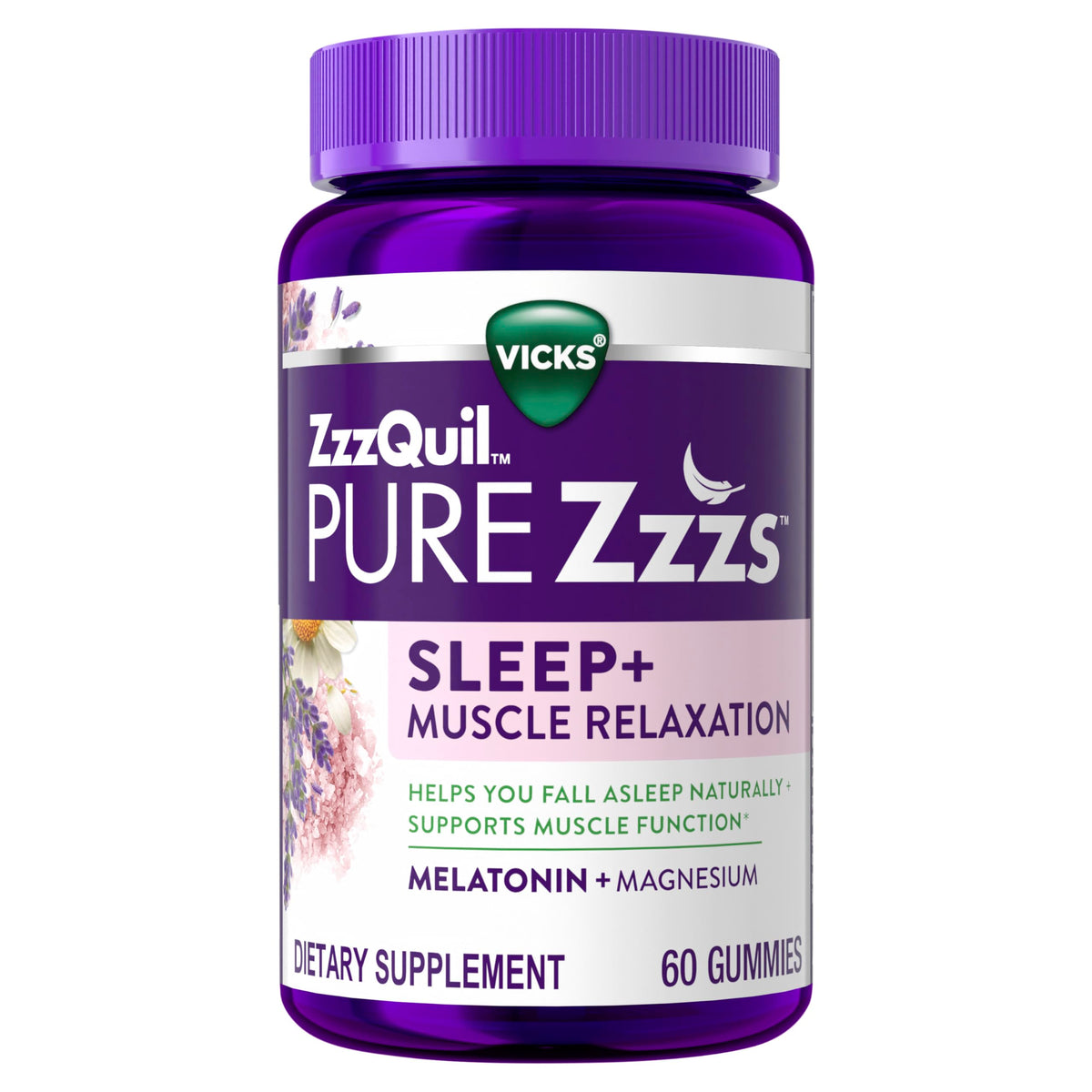 ZzzQuil empaque frontal mostrando variedad y beneficios para dormir