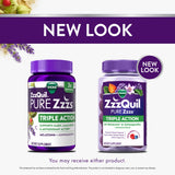 ZzzQuil gominola en primer plano, ilustrando textura y dosificación